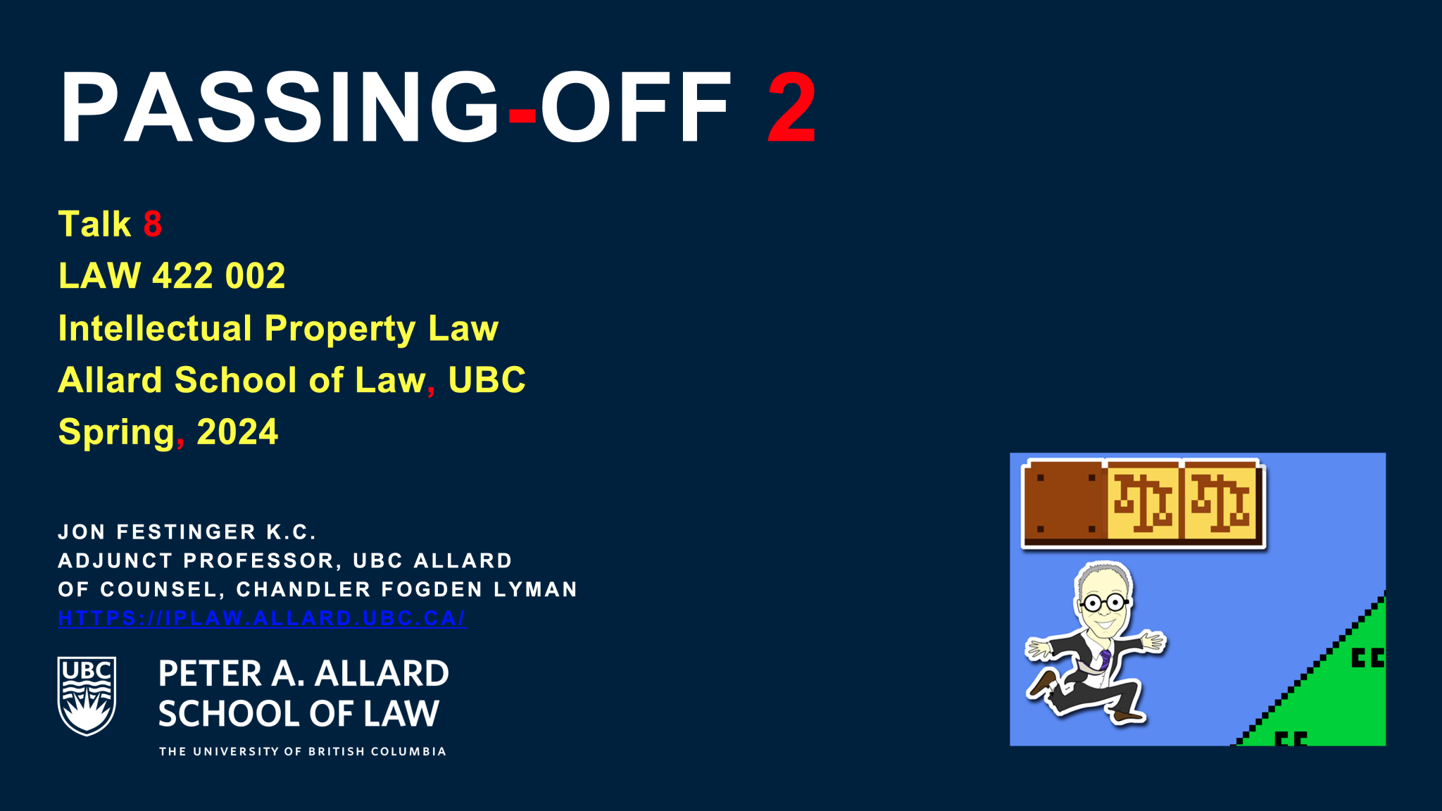 Week 8 Spring 2024 Slides Video IP Law 422 001   Screenshot 2024 03 04 At 3.27.06 PM 2048x1152 